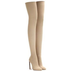 clear thigh high boots yeezy